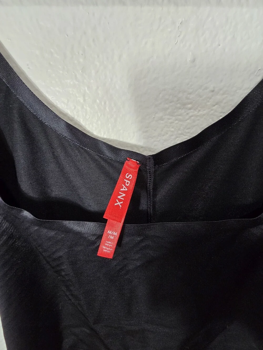 SPANX Black Seamless Shaping Mid-Thigh Bodysuit with Adjustable Straps